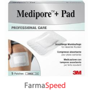 medipore+pad med 5x7,2cm 5pz