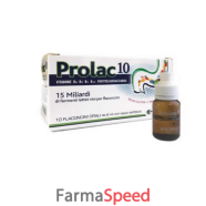 prolac fermenti lattici 15 miliardi 10 flaconcini 8 ml