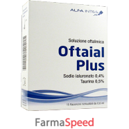 soluzione oftalmica oftaial plus acido ialuronico 0,4% e taurina 15 flaconcini richiudibili da 0,6 ml
