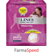 lines specialist maternity mutandina assorbente per perdite post parto misura large 10 pezzi