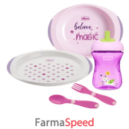 chicco set pappa 12 mesi+ rosa