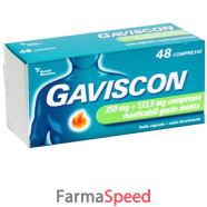 gaviscon*48 cpr mast 250 mg + 133,5 mg menta