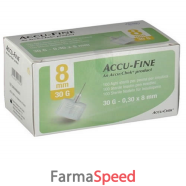 ago per penna da insulina accu-fine pen needle accu-chek gauge 30 x 8mm 100 pezzi