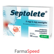 septolete*16 pastiglie 3 mg + 1 mg aroma limone e miele