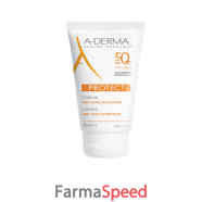 aderma a-d protect crema senza profumo 50+ 40 ml