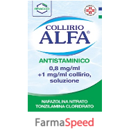 collirio alfa antistaminico*collirio 10 ml 8 mg/ml + 1 mg/ml
