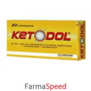 ketodol*20 cpr 25 mg + 200 mg