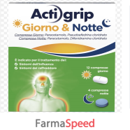 actigrip giorno & notte*12 cpr giorno + 4 cpr notte