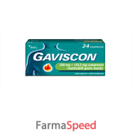 gaviscon*24 cpr mast 250 mg + 133,5 mg menta