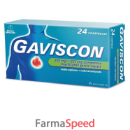 gaviscon*24 cpr mast 500 mg + 267 mg menta