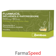 fluimucil influenza e raffreddore*os 8 bustine 500 mg + 60 mg