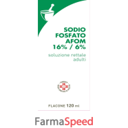 sodio fosfato (afom)*1 flacone 120 ml 16% + 6% soluz rett con cannula preinserita