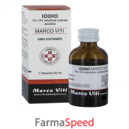 iodio soluzione alcolica i (marco viti)*soluz cutanea 25 ml 7% + 5%