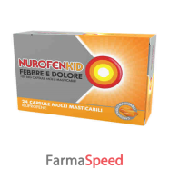 nurofenkid febbre e dolore*24 cps molli masticabili 100 mg