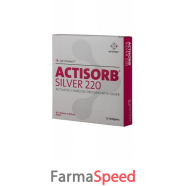 medicazione in carbone attivo con argento actisorb silver 220 misura 10,5x10,5 10 pezzi