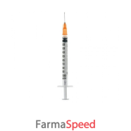 siringa per insulina extrafine 1ml 100 ui ago removibile 26 gauge 0,45x12 mm 1 pezzo