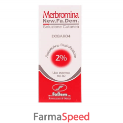 MERBROMINA NEW 2 SOLUZIONE CUTANEA FLACONE 30 ML Farmaspeed.it