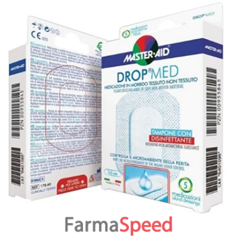 medicazione adesiva drop med sterile 14x14cm 5 pezzi