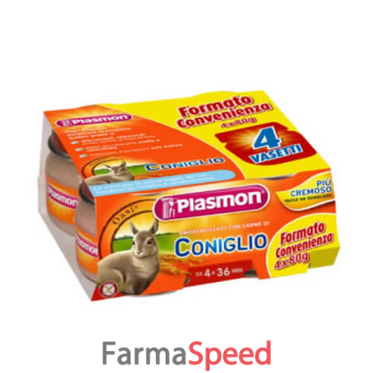 plasmon omogeneizzato coniglio 4 x 80 g