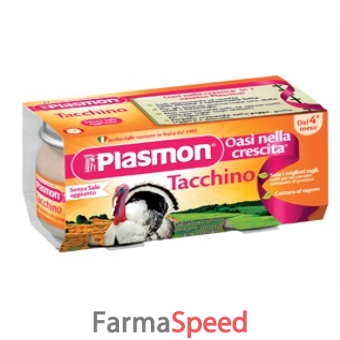 plasmon omogeneizzato tacchino 80 g x 2 pezzi