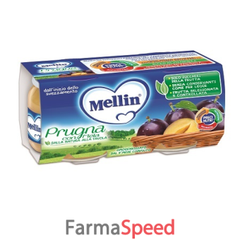 mellin omogeneizzato prugna mela 100 g 2 pezzi