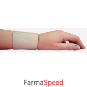 polsiera elastica regolabile misura 2 con sistema di fissaggio a strappo altezza 6,5cm 2 pezzi