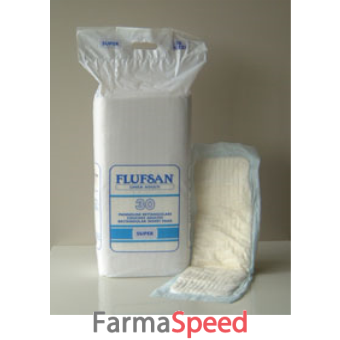 flufsan pannolone rettangolare per incontinenza moderata super con barriera impermeabile 30 pezzi
