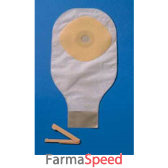 sacca ileostomia a fondo aperto opaca mono pezzo con barriera protettiva sviluppata sulla tecnologia stomahesive senza velcro ileodress plus 19/64mm 10 pezzi