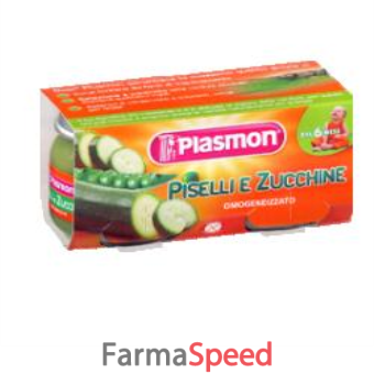 plasmon omogeneizzato piselli zucchine 80 g x 2 pezzi