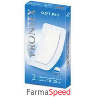 garza compressa prontex soft pad autoadesiva 10x20cm 2 pezzi
