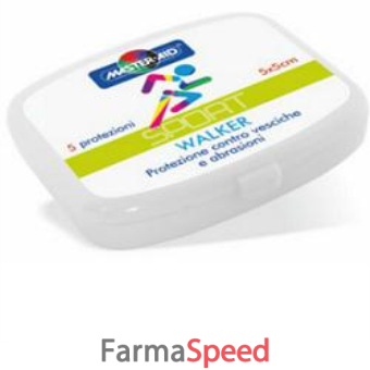 protezione tallone vesciche e abrasioni master-aid sport walker 5x5 5 pezzi