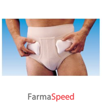 slip erniario postoperatorio derby monoestensivo con pelota in cotone colore beige misura 6