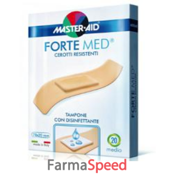 cerotto fortemed ad elevata protezione e tampone con disinfettante grande 10 pezzi