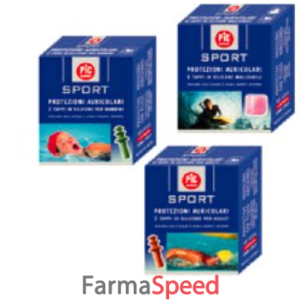 tappo auricolare in silicone pic sport per bambini 2 pezzi