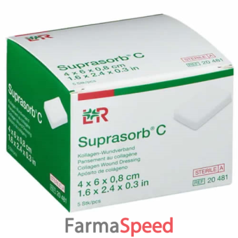 medicazione al collagene suprasorb c 8x12x0,8 cm 5 pezzi