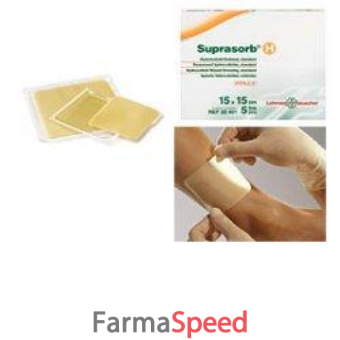 medicazione sterile idrocolloidale trasparente suprasorb h 15x15cm 5 pezzi