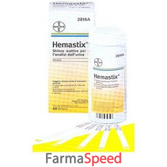 striscia reattiva hemastix per ricerca del sangue nelle urine 50 pezzi 2816c