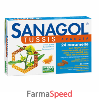 sanagol tussis arancia 24 caramelle