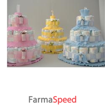 pannolino per bambino tortolino torta 3/6kg colore azzuro 30 pezzi