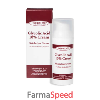 skinhelper crema viso 10% acido glicolico 50 ml