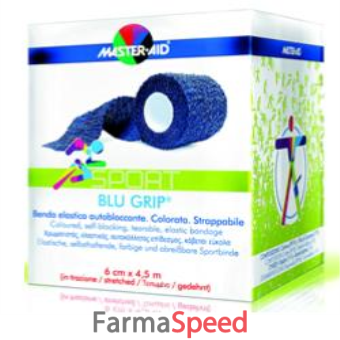 benda elastica autobloccante master-aid blugrip 8x4,5