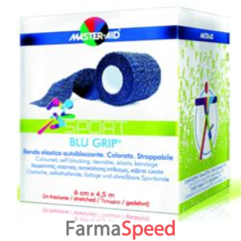 benda elastica autobloccante master-aid sport blugrip 4x4,5