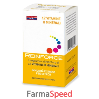 reinforce 12 vitamine + 8 minerali 30 compresse masticabili