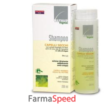 max hair vegetal shampoo capelli secchi 200 ml