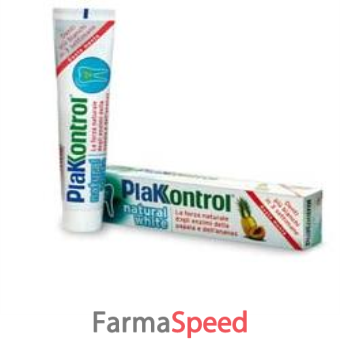 plakkontrol natural white dentifricio 100 g