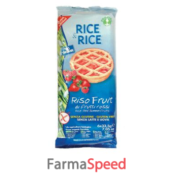 rice&rice riso fruit frutti rossi 6 x 33 g senza uova