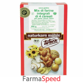 werz mix farine integrali 4 cereali senza glutine 500g