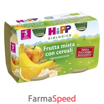 hipp biologico omogeneizzato frutta cereali 125 g 2 pezzi