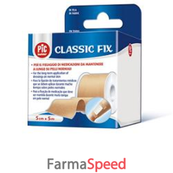 cerotto in rocchetto pic classic fix tela 1,25cmx500 cm con fustella