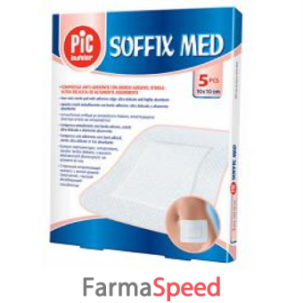 cerotto pic soffix med in tnt con tampone centrale assorbente sterile monouso 5x7cm antibatterico 1 pezzo